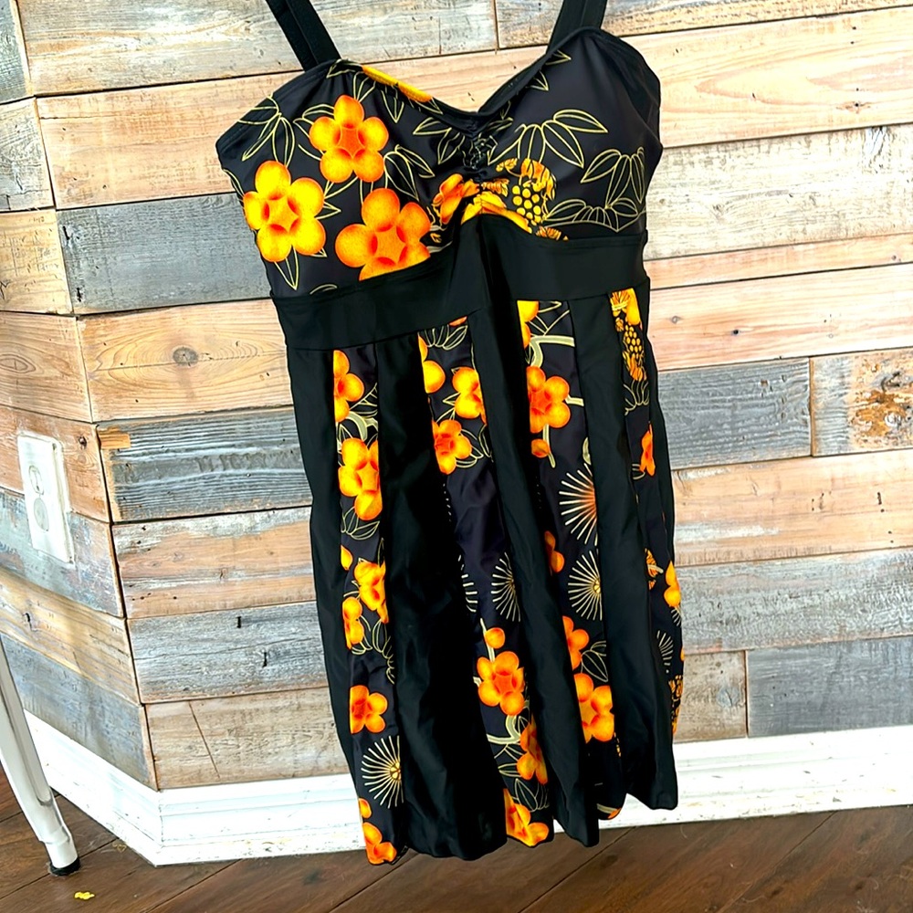 Swim Dress with Black bottoms